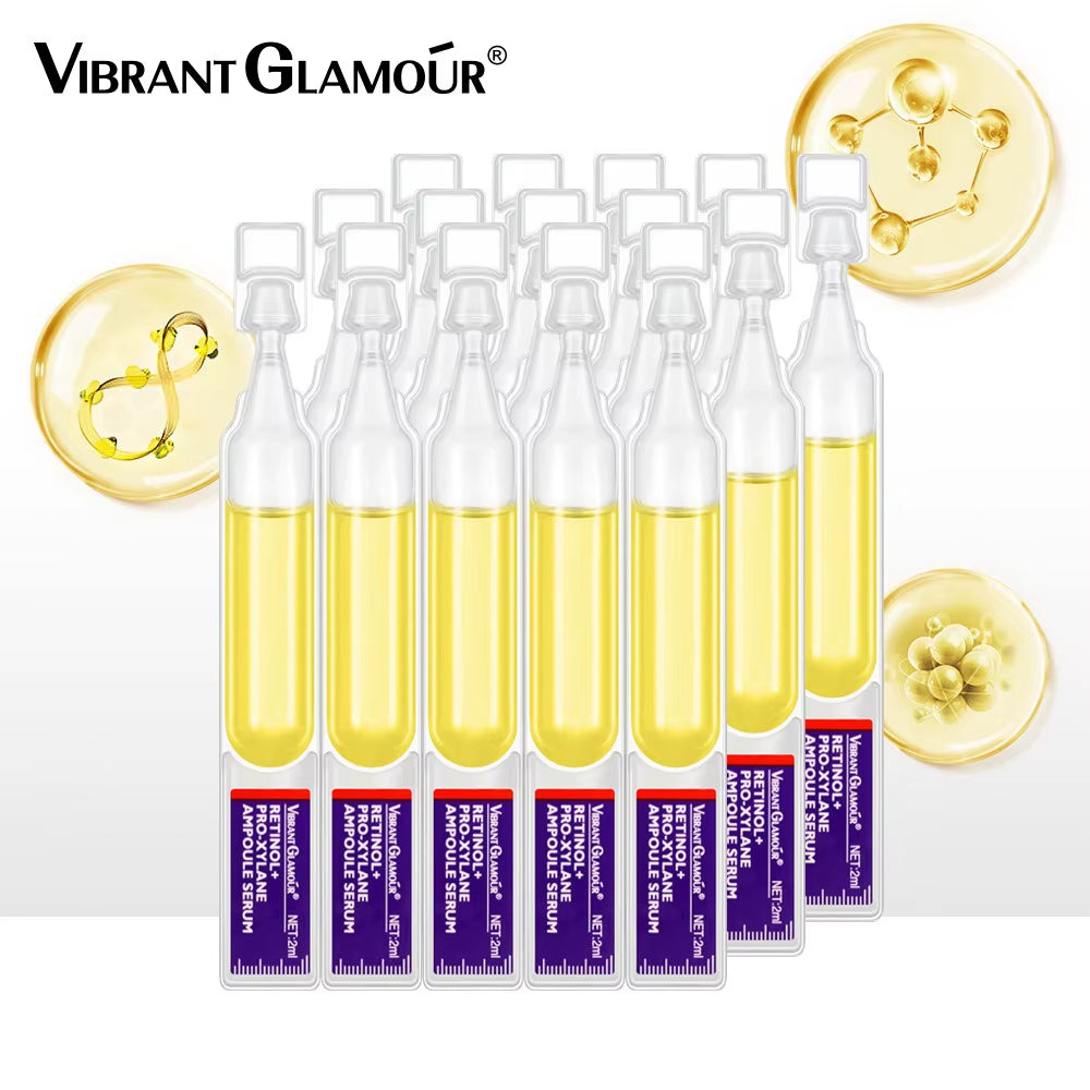 Retinol + Pro-Xylane Ampoule Serum Repairs Strengthens the Skin and Diminishes Fine Lines Face Beauty Skin Care 15Pcs
